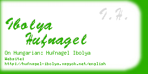 ibolya hufnagel business card